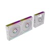 مراوح MAJESTY PRISM, ب 3 مراوح مقاس 120مم, تصميم Building Block لتوصيل المراوح معًا بكابل واحد فقط, إضاءة ARGB قابلة للمزامنة, تحكم PWM - أبيض
