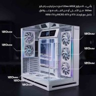 Majesty Falcon X Mid Tower Gaming Case - 8 ARGB Fans - Tempered Glass - White