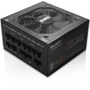 مزود طاقة MAJESTY MPS850-B01 بقدرة تصل إلى 850 واط، حاصل على شهادة 80 PLUS Bronze، بتصميم معياري كامل (Fully Modular)، يدعم معيار ATX 3.1 - اسود