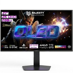شاشة قيمنق ماجيستي مقاس 27" - دقة 2K QHD - لوحة QD-OLED - تردد 280Hz - استجابة 0.03ms