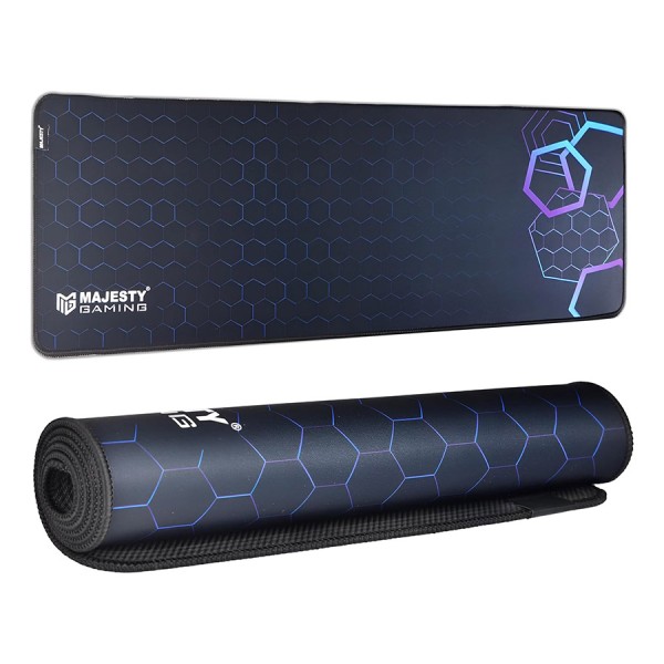 لبادة فأرة MAJESTY MOPAD-02, سطح قماشي ناعم, قاعدة مطاطية مانعة للانزلاق, الأبعاد (900x400) مم, سمك 3مم, مقاومة للغبار - أسود