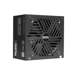 مزود الطاقة MAJESTY MPS1000-G01, بقدرة 1000 واط, شهادة كفاءة 80 PLUS Gold, تصميم معياري بالكامل Fully Modular, متوافق مع معيار ATX 3.1, دعم PCIe 5, مروحة تبريد هادئة - أسود