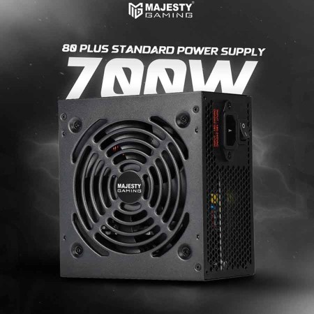 مزود طاقة MAJESTY MPS700-S01 بقدرة 700 واط، بكفاءة 80 PLUS Standard، بتصميم ATX، وهيكل أنيق - اسود مزود طاقة MAJESTY MPS700-S01 بقدرة 700 واط، بكفاءة 80 PLUS Standard، بتصميم ATX، وهيكل أنيق - اسود