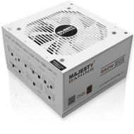 مزود طاقة MAJESTY MPS850-B01 بقدرة تصل إلى 850 واط، حاصل على شهادة 80 PLUS Bronze، بتصميم معياري كامل (Fully Modular)، يدعم معيار ATX 3.1 - ابيض