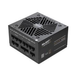 مزود الطاقة MAJESTY MPS850-G01, بقدرة 850 واط, شهادة كفاءة 80 PLUS Gold, تصميم معياري بالكامل Fully Modular, متوافق مع معيار ATX 3.1, دعم PCIe 5, مروحة تبريد هادئة - أسود
