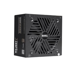 مزود الطاقة MAJESTY MPS850-G01, بقدرة 850 واط, شهادة كفاءة 80 PLUS Gold, تصميم معياري بالكامل Fully Modular, متوافق مع معيار ATX 3.1, دعم PCIe 5, مروحة تبريد هادئة - أسود