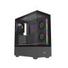 MAJESTY RAAD 203 ATX mid-tower case, Tempered glass panels, 6 × ARGB fans, ATX PSU, easy installation - BLACK