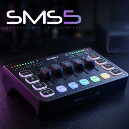 منصة صوتية ماجستي USB - مكسر صوت احترافي - إضاءة RGB - تسجيل 24Bit - أسود