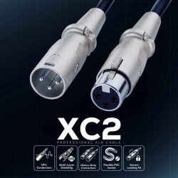 كيبل مايكروفون ماجستي XLR - طول 2 متر - ذكر إلى أنثى - صوت متوازن - أسود كيبل مايكروفون ماجستي XLR - طول 2 متر - ذكر إلى أنثى - صوت متوازن - أسود