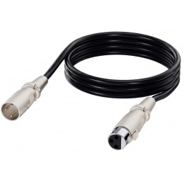 كيبل مايكروفون ماجستي XLR - طول 2 متر - ذكر إلى أنثى - صوت متوازن - أسود