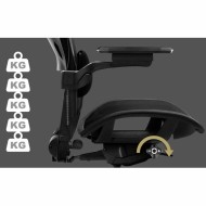 كرسي العاب احترافي MARSRHINO Infinite Max،دعم قابل للتعديل ثلاثي الأبعاد (3D)، مساند ذراع قابلة للتعديل بالكامل 4D، مقعد منزلق مع 4 وضعيات، أسود – MR-CH-INM-B