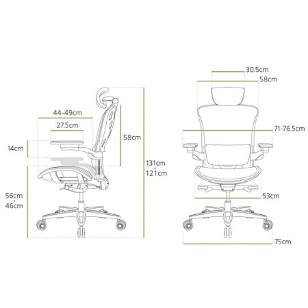 Gaming Chair MARSRHINO Infinite Max ,Advanced ergonomic ,Adjustable 3D ,ully adjustable 4D armrests ,Sliding seat with 4-position - BLACK - MR-CH-INM-B