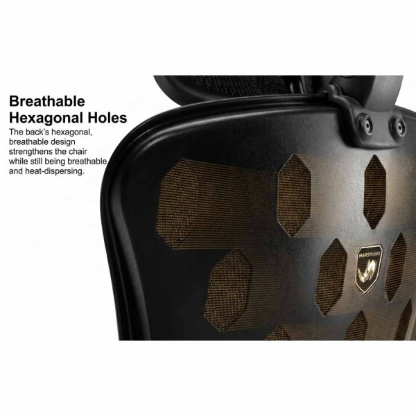 كرسي العاب احترافي MARSRHINO Infinite Max،دعم قابل للتعديل ثلاثي الأبعاد (3D)، مساند ذراع قابلة للتعديل بالكامل 4D، مقعد منزلق مع 4 وضعيات، أسود – MR-CH-INM-B