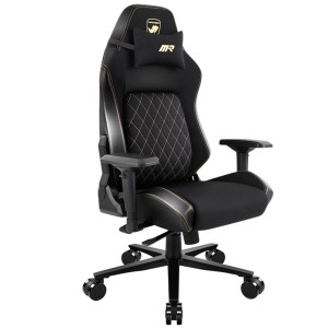 كرسي العاب احترافي MARSRHINO Spyder Evo، تصميم احترافي بأسلوب السباقات، دعم قطني مائل بدون تدرج، مساند أذرع قابلة للتعديل 4D - اسود - MR-CH-SPYE-B