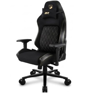 كرسي العاب احترافي MARSRHINO Spyder Evo، تصميم احترافي بأسلوب السباقات، دعم قطني مائل بدون تدرج، مساند أذرع قابلة للتعديل 4D - اسود - MR-CH-SPYE-B