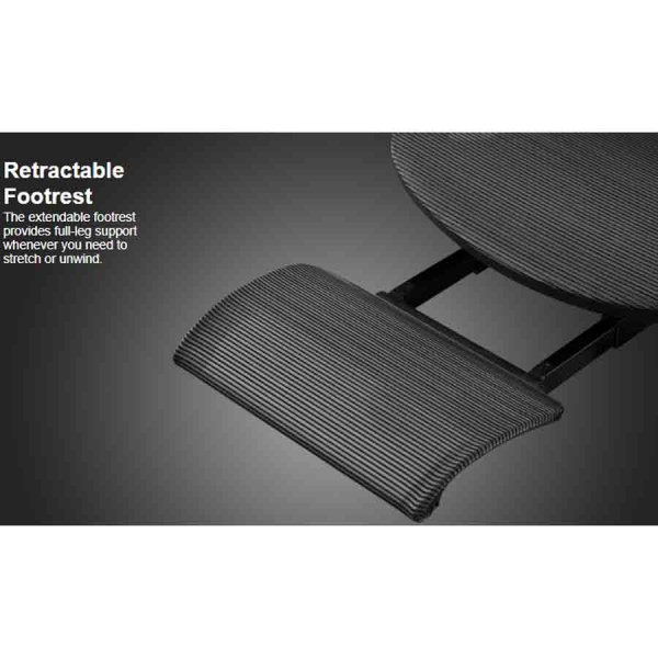 Gaming Chair MARSRHINO Wind ,Elastic Mesh breathable fabric ,height-adjustable with 5 locking positions ,8D armrests - Black - MR-CH-WIN-B