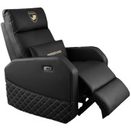 كنبة العاب احترافية MARSRHINO Viper Pro، جلد صناعي PU فاخر، نظام استلقاء كهربائي سلس، زاوية استلقاء قابلة للتعديل، منفذ شحن USB-A مدمج - أسود - MR-SO-VIP-B