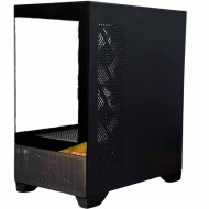 PC Case MIXLZ MY-T3 Tempered Glass ,with 3 pre-installed ARGB ,Sleek gaming design ,Supports Micro-ATX & Mini-ITX - Black 