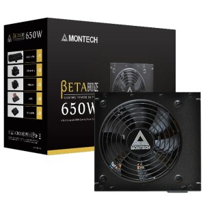 مزود طاقة MONTECH BETA BRONZE 650W، بكفاءة 80+ Bronze، بمعيار ATX - اسود