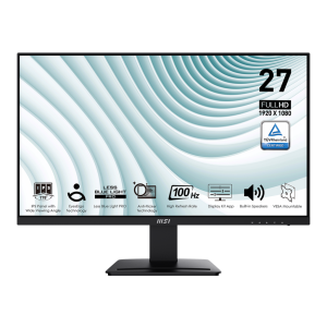 شاشة MSI PRO MP273A  مقاس 27 بوصة FHD IPS 100Hz سماعات مدمجة