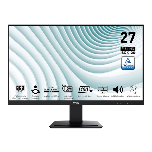Monitor  MSI PRO MP273A 27 Inch FHD IPS 100Hz with Built-in Speakers