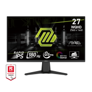 شاشة ألعاب MSI MAG 275QF مقاس 27 بوصة بدقة WQHD ومعدل تحديث 180Hz بلوحة Rapid IPS