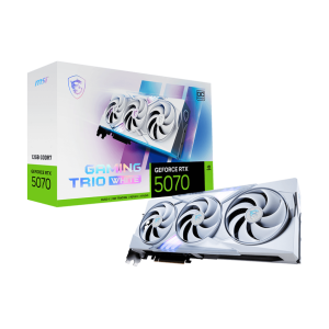 كرت شاشة MSI GAMING TRIO GeForce RTX 5070 12GB GDDR7 تبريد ثلاثي - أبيض