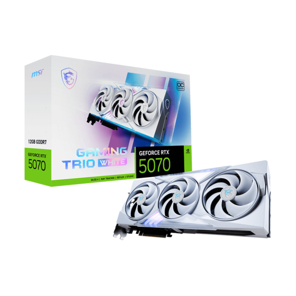 Graphics Card MSI GAMING TRIO  GeForce RTX 5070 12GB GDDR7 Triple Fan - WHITE 