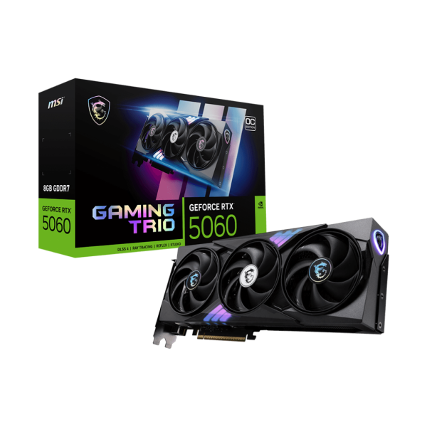 Graphics Card MSI GAMING TRIO OC GeForce RTX 5060 8GB GDDR7 Triple Fan 