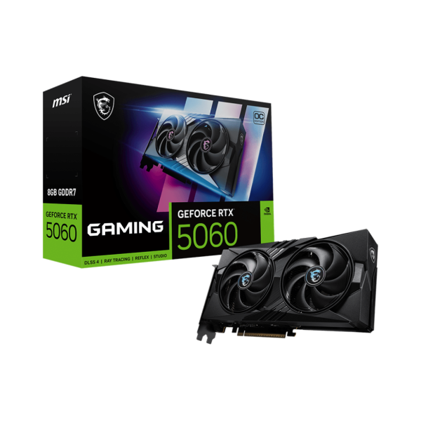 Graphics Card MSI GAMING GeForce RTX 5060 8GB GDDR7 OC Dual Fan 