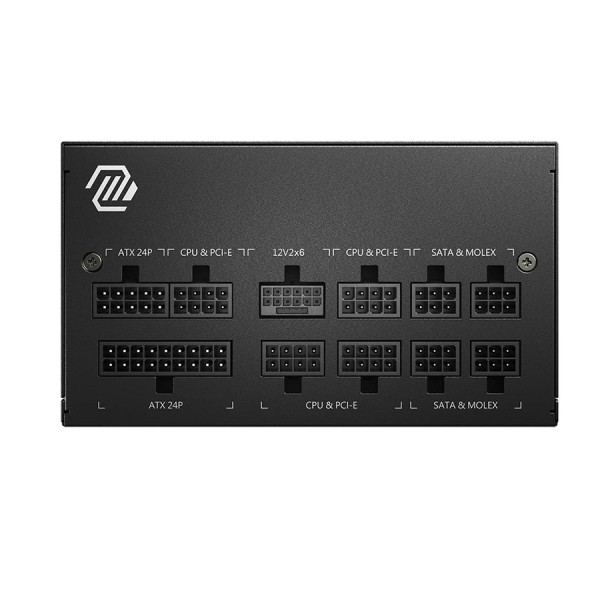 مزود الطاقة MSI MAG A850GL PCIe5, قدرة 850 واط, تصميم Fully Modular لتنظيم الكابلات, كفاءة 80+ Gold, متوافق مع معيار ATX 3.1,  مروحة هادئة - أسود