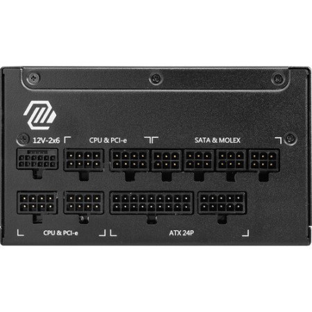 مزود الطاقة MSI MAG A1000GL PCIe5, قدرة 1000 واط, تصميم Fully Modular لتنظيم الكابلات, كفاءة 80+ Gold, متوافق مع معيار ATX 3.1, مروحة هادئة - أسود مزود الطاقة MSI MAG A1000GL PCIe5, قدرة 1000 واط, تصميم Fully Modular لتنظيم الكابلات, كفاءة 80+ Gold, متوافق مع معيار ATX 3.1, مروحة هادئة - أسود