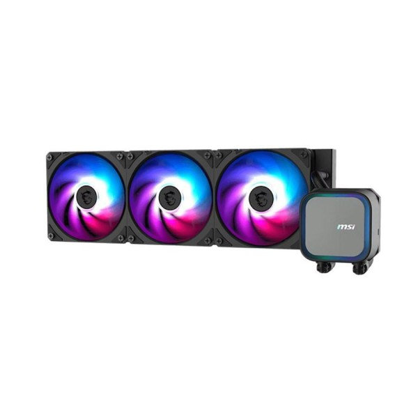 مبرد مائي MSI MAG CORELIQUID A13 360 ARGB Gen2, ريديتور 360 ملم مع 3 مراوح مقاس 120مم بإضاءة ARGB Gen2 وتصميم CycloBlade, متوافق مع معالجات AMD وIntel الحديثة - أسود