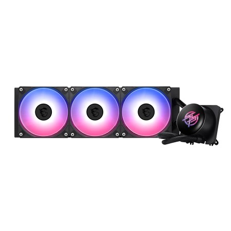 MSI MAG CORELIQUID P13 360 ARGB Gen2 AIO liquid CPU cooler, 360mm radiator, 2.1 inch IPS LCD display, 3x 120mm ARGB Fans, support Intel & AMD - BLACK