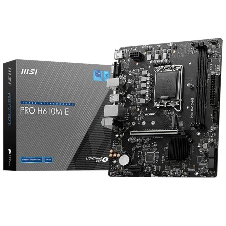 مذربورد قيمنق إم إس آي H610M-E - تدعم PCIe 4.0 - سوكيت LGA1700 - معالجات إنتل 12-14 - DDR5