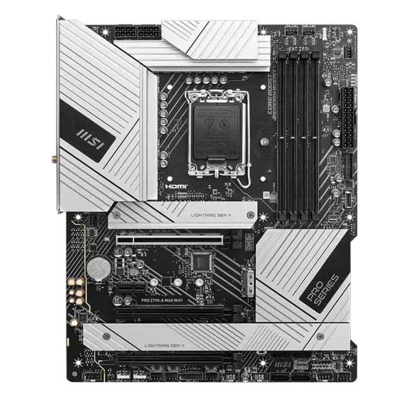 MOTHERBAORD MSI PRO Z790-A MAX WiFi DDR5 – LGA 1700 - DDR5 Support - Ultra-fast Wi-Fi 7 - Bluetooth 5.3 ATX form factor - Black