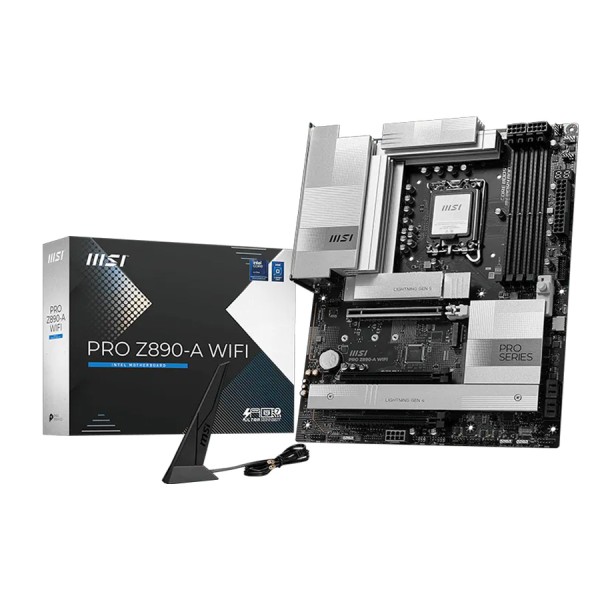 اللوحة الأم MSI PRO Z890-A WiFi ، دعم PCIe 5.0 ، مقبس LGA 1851 ، عامل الشكل ATX ، دعم Thunderbolt 4 - اسود