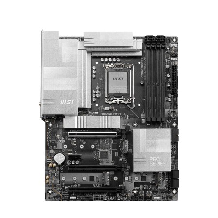 Motherbaord MSI PRO Z890-P WIFI, Supports Intel Core Ultra Processors, 4× DDR5 DIMMs, PCIe 5.0 x16, 5G LAN, WiFi 7 & BT 5.4 -Black Motherbaord MSI PRO Z890-P WIFI, Supports Intel Core Ultra Processors, 4× DDR5 DIMMs, PCIe 5.0 x16, 5G LAN, WiFi 7 & BT 5.4 -Black