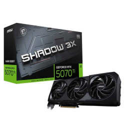 إم إس آي شادو اكس3 RTX 5070Ti 16GB اصدار مكسور السرعه OC رامات DDR7 - أسود  