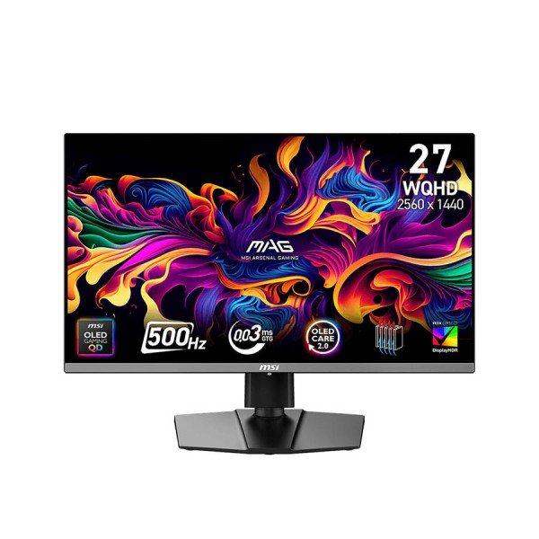شاشة احترافية للالعاب -MAG 272QP QD-OLED X50 شاشة 27 بوصة WQHD هيرتز 500- OLED و زمن استجابة 0.03 MS - تدعم DisplayHDR True Black 500 - أسود