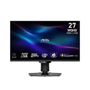 شاشة العاب احترافية MSI MAG 274QPF X30MV, مقاس 27 بوصة بدقة WQHD 2560×1440, لوحة Rapid VA, معدل تحديث 300Hz , زمن استجابة 0.5ms, دعم Adaptive Sync - أسود 