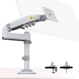 NORTH BAYOU H100 White Monitor Mount - 17-30" - Gas Spring - Up to 9kg
