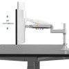 NORTH BAYOU H100 White Monitor Mount - 17-30" - Gas Spring - Up to 9kg