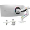 NORTH BAYOU E6 Monitor Mount - 32-60" - 20kg - RGB Lighting - White NORTH BAYOU E6 Monitor Mount - 32-60" - 20kg - RGB Lighting - White