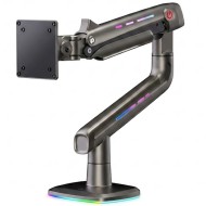 حامل شاشة ألعاب نورث بايو F5 - مقاس 32-60 بوصة - تحمل 20 كجم - إضاءة RGB - رمادي مطفي