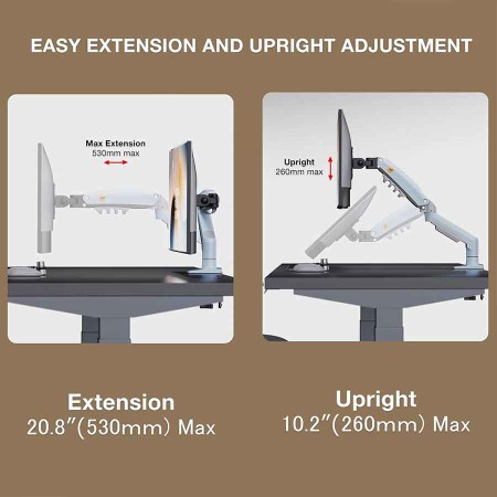 NORTH BAYOU F80-XV Monitor Mount - 17-30" - Gas Spring - 2-9kg - Lake Blue NORTH BAYOU F80-XV Monitor Mount - 17-30" - Gas Spring - 2-9kg - Lake Blue