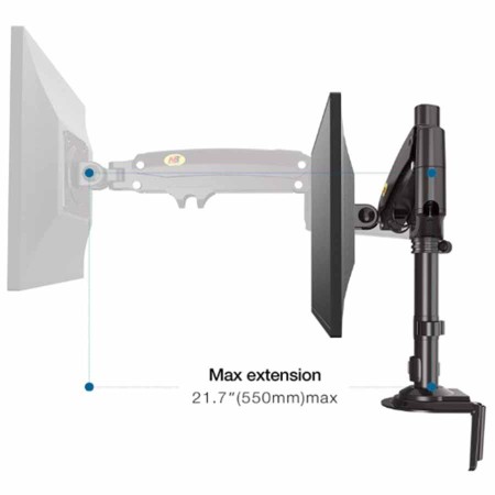NORTH BAYOU H100 Monitor Mount - 17-30" - Gas Spring - 2-9kg - 360° Rotation