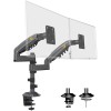 NORTH BAYOU H180 Dual Monitor Mount - 22-35" - Gas Spring - 12kg - Matte Charcoal NORTH BAYOU H180 Dual Monitor Mount - 22-35" - Gas Spring - 12kg - Matte Charcoal
