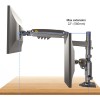 NORTH BAYOU H180 Dual Monitor Mount - 22-35" - Gas Spring - 12kg - Matte Charcoal NORTH BAYOU H180 Dual Monitor Mount - 22-35" - Gas Spring - 12kg - Matte Charcoal
