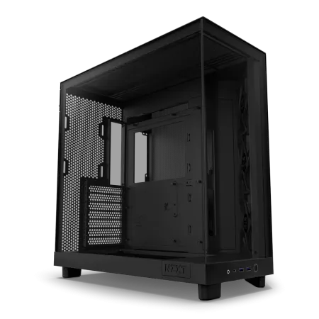 صندوق ألعاب NZXT H6 FLOW أسود | Mid Tower بتدفق هواء عالي وإضاءة ARGB وزجاج مقوى